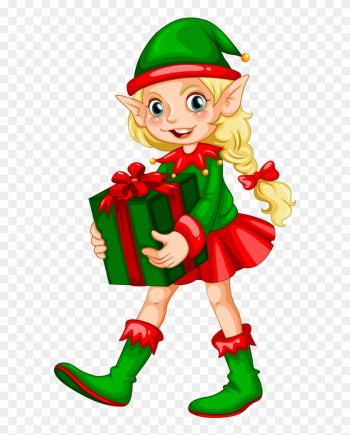 Funny Animated Christmas Clipart - Christmas Elves Png