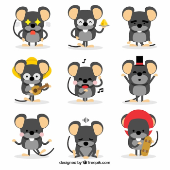 Funny cartoon mice collection Funny cartoon mice collection
