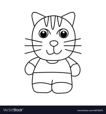 funny cat cartoon coloring page funny cat cartoon coloring page