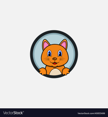 funny cat head character design perfect for logo funny cat head character design perfect for logo