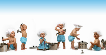 Funny Chef's isolate on a white background