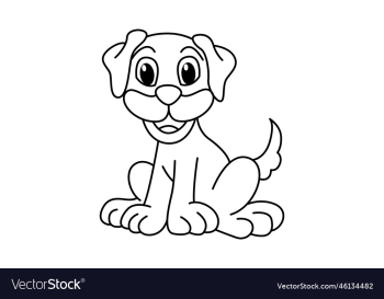 funny dog cartoon coloring page