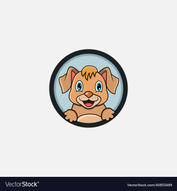 funny dog head character design perfect for logo