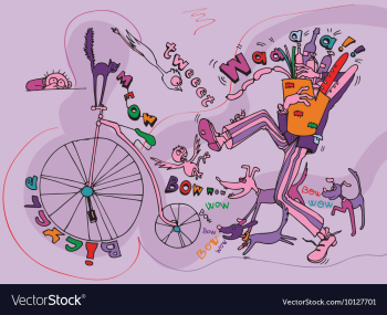 Funny doodles vector image Funny doodles vector image