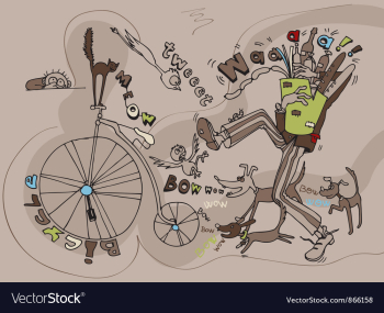 Funny doodles vector image Funny doodles vector image