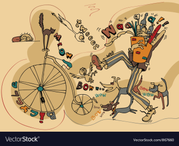 Funny doodles vector image Funny doodles vector image