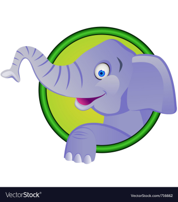 Funny elephant cartoon vector image Funny elephant cartoon vector image