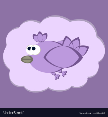 Funny Flying Bird vector image Funny Flying Bird vector image