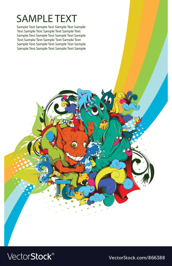 Funny monsters vector image