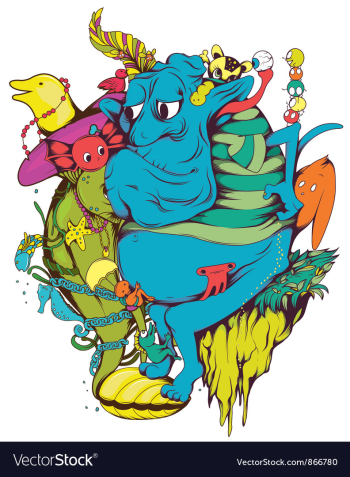 Funny monsters vector image