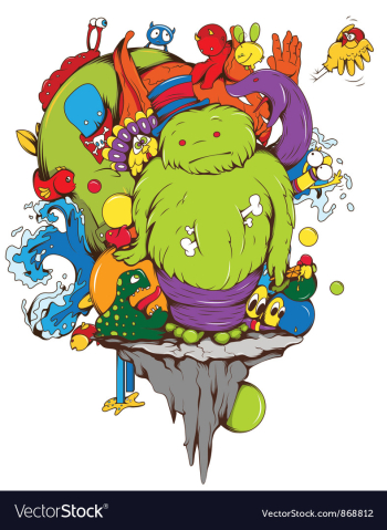 Funny monsters vector image
