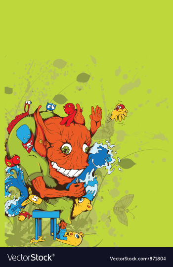 Funny monsters vector image