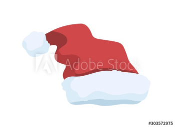 Funny santa hat flat vector illustration Funny santa hat flat vector illustration