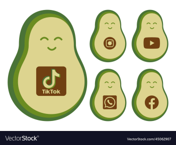 funny social media icon on avocado cute emoji face funny social media icon on avocado cute emoji face