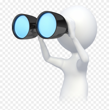 Future Scope Clipart - Man With Binoculars Png