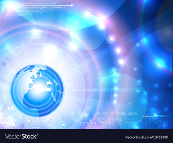Futuristic background with globe vector image Futuristic background with globe vector image