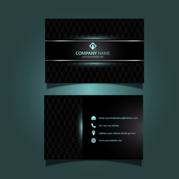 Futuristic black business card Futuristic black business card
