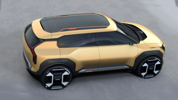 Futuristic Golden Electric SUV Concept Car Futuristic Golden Electric SUV Concept Car