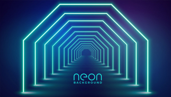 Futuristic neon geometric lights stage Free Vector Futuristic neon geometric lights stage Free Vector
