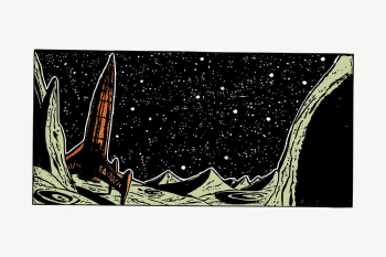 Futuristic rocket clipart, space illustration | Free Vector Illustration - rawpixel