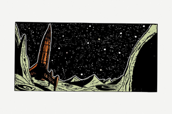 Futuristic rocket vintage clipart, space | Free PSD - rawpixel Futuristic rocket vintage clipart, space | Free PSD - rawpixel