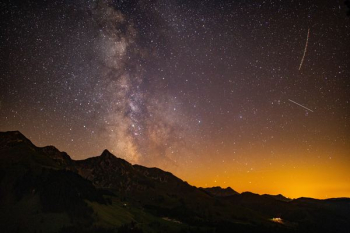 galaxy and mountain top galaxy and mountain top