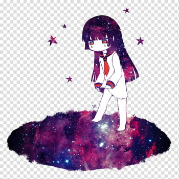 Galaxy Girl Anime Girl Chibi, anime girl transparent background PNG clipart