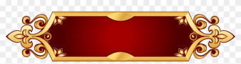 Gallery Of Golden Banner Transparent Background Png - Red Gold Banner Png