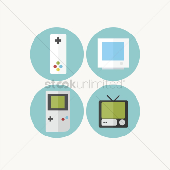 Game console icon set Game console icon set