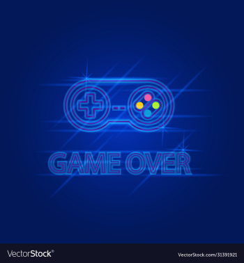 game over abstract technology interface banner