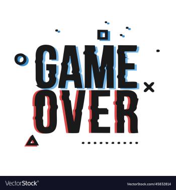 game over with white background game over with white background