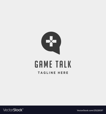 game talk logo design template icon element