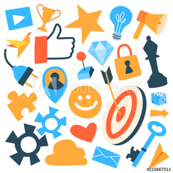 Gamification icon set Gamification icon set