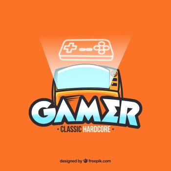 Gaming logo with console Gaming logo with console