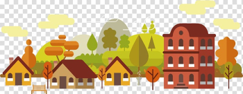 Gan Properti Group Town, Autumn town transparent background PNG clipart