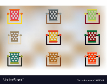 Garbage bin set vector image Garbage bin set vector image