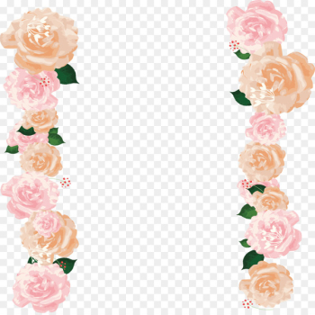 Garden roses Border Flowers Pink - Pink rose border 