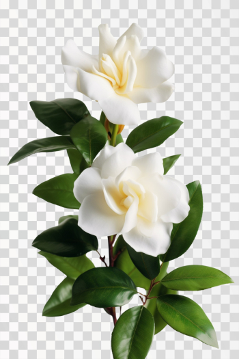 gardenia flower, png image generated by A.I