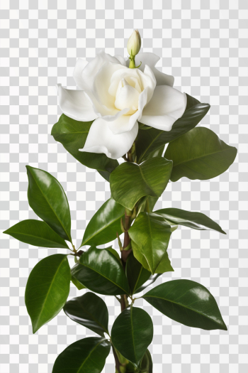 gardenia flower, png image generated by A.I