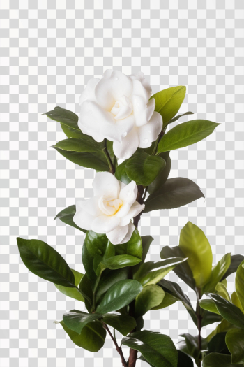 gardenia flower, png image generated by A.I