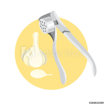 Garlic press, kitchen utensil Garlic press, kitchen utensil