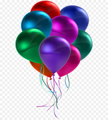 Gas balloon Party Birthday - Bunch of Colorful Balloons Transparent Clip Art 