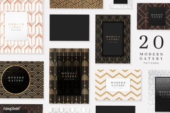 Gatsby pattern set | Free stock vector - 599189 Gatsby pattern set | Free stock vector - 599189