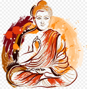 Gautama Buddha Buddhism Buddhahood Illustration - Vector painted Lord Buddha 