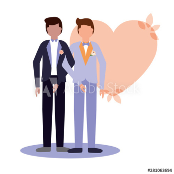Gay wedding couple vector design Gay wedding couple vector design