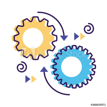 gears machine flat style icon gears machine flat style icon