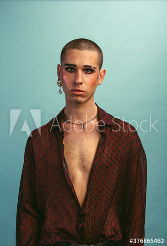 Gender fluid male with makeup Gender fluid male with makeup