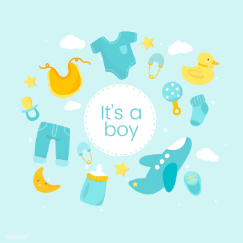 Gender reveal of a boy | Free stock vector - 544577