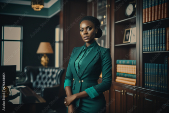 Generative AI. a posing female executive Generative AI. a posing female executive