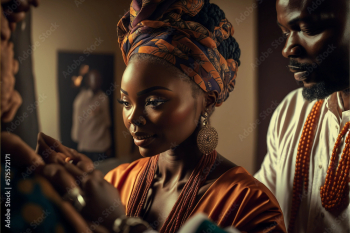Generative AI. Young African Bride Generative AI. Young African Bride